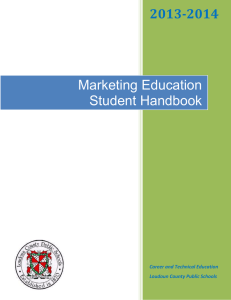 2013-2014 Marketing Education Student Handbook