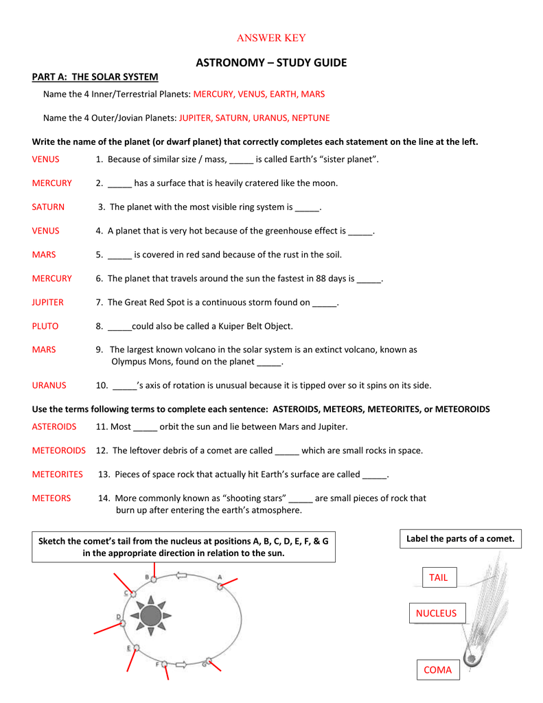 Chapter 28 The Sun Earth Moon System Study Guide Answers Study Poster