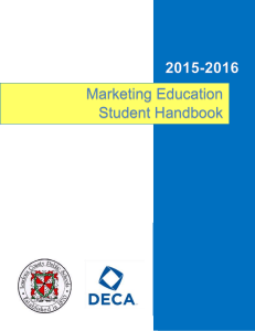 Marketing Education Student Handbook  Career and Technical Education