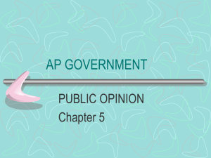 AP GOVERNMENT PUBLIC OPINION Chapter 5