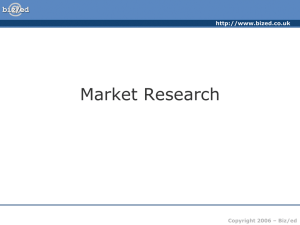 Market Research  Copyright 2006 – Biz/ed