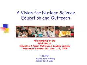 A Vision for Nuclear Science Education and Outreach