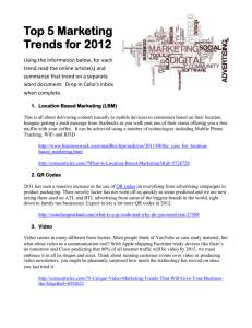 Top 5 Marketing Trends for 2012