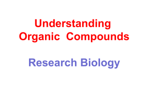 Understanding Organic  Compounds Research Biology