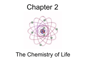 Chapter 2 The Chemistry of Life