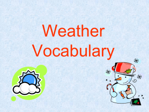 Weather Vocabulary