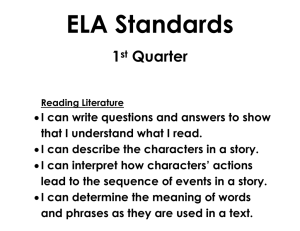 ELA Standards 1 Quarter