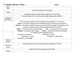 Literary Terms Review Worksheet