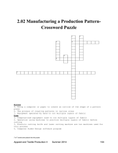 2.02 Manufacturing a Production Pattern- Crossword Puzzle