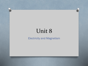 Unit 8 Electricity and Magnetism