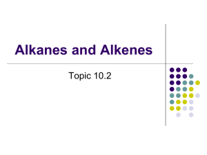 Alkanes and Alkenes Topic 10.2