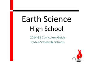 Earth Science High School  2014-15 Curriculum Guide