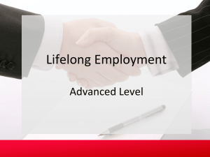 Lifelong Employment Advanced Level 2.3.7.G1