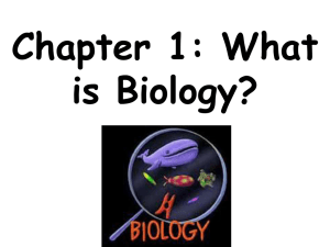 Chapter 1: What is Biology?