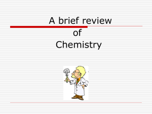 A brief review of Chemistry