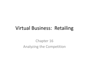Virtual Business:  Retailing Chapter 16 Analyzing the Competition