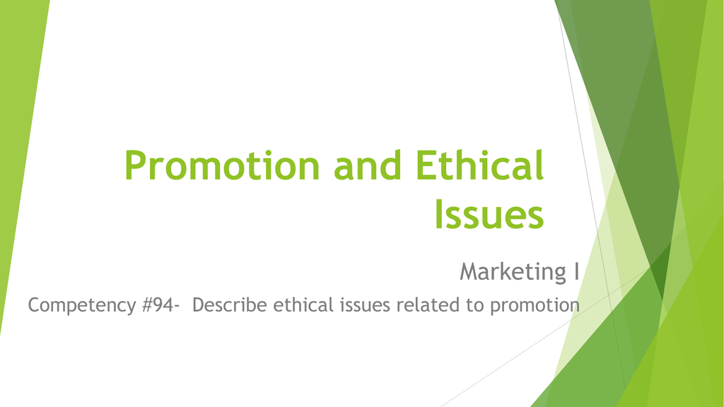 ethical problems in marketing