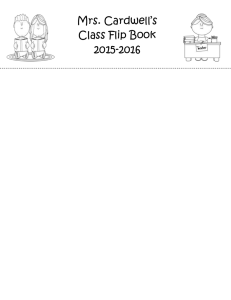 Mrs. Cardwell’s Class Flip Book 2015-2016