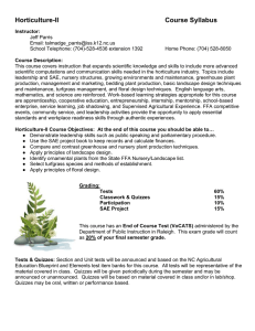 Horticulture-II Course Syllabus