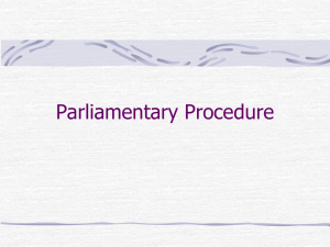 Parliamentary Procedure