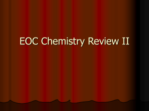EOC Chemistry Review II