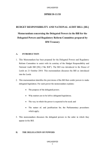 DPRR/10-11/18  BUDGET RESPONSIBILITY AND NATIONAL AUDIT BILL [HL]