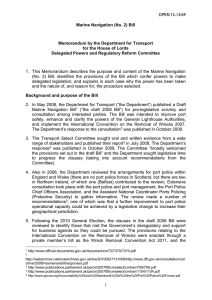 DPRR/12-13/69 Marine Navigation (No. 2) Bill  Memorandum by the Department for Transport
