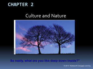 CHAPTER 2 Culture and Nature © 2014  Wadsworth Cengage Learning