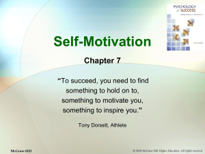 Self-Motivation Chapter 7 “ ”