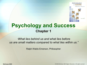 Psychology and Success Chapter 1
