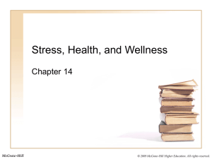 Stress, Health, and Wellness Chapter 14 McGraw-Hill
