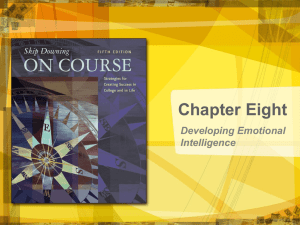 Chapter Eight Developing Emotional Intelligence