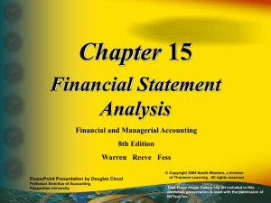 Chapter Financial Statement Analysis Financial and Managerial Accounting