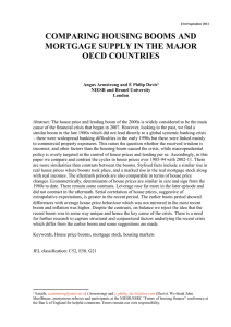 COMPARING HOUSING BOOMS AND MORTGAGE SUPPLY IN THE MAJOR OECD COUNTRIES