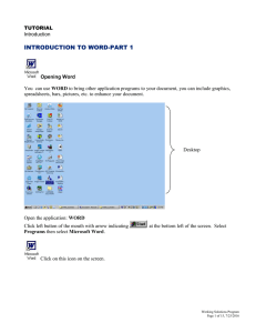 INTRODUCTION TO WORD-PART 1