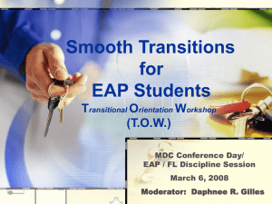 Smooth Transitions for EAP Students T