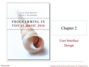 Chapter 2 User Interface Design McGraw-Hill