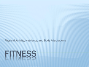 FITNESS Physical Activity, Nutrients, and Body Adaptations