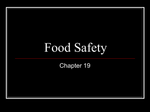 Food Safety Chapter 19