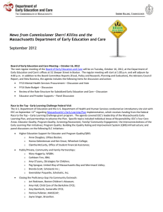 News from Commissioner Sherri Killins and the September 2012