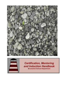 Certification, Mentoring and Induction Handbook
