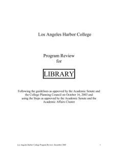 LIBRARY Los Angeles Harbor College  Program Review