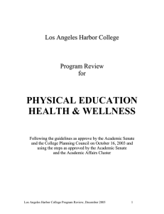 PHYSICAL EDUCATION HEALTH &amp; WELLNESS L