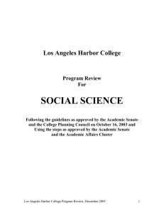 SOCIAL SCIENCE  Los Angeles Harbor College Program Review