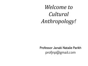 Welcome to Cultural Anthropology!