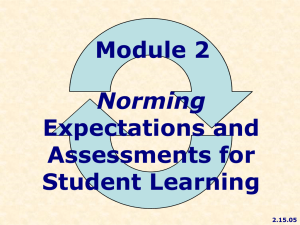 Module 2 Expectations and Assessments for Student Learning