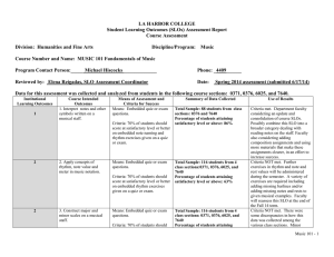 LA HARBOR COLLEGE Student Learning Outcomes (SLOs) Assessment Report Course Assessment