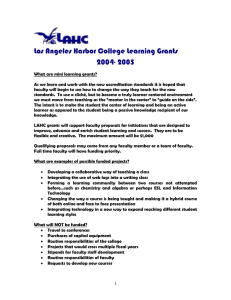 Los Angeles Harbor College Learning Grants 2004- 2005
