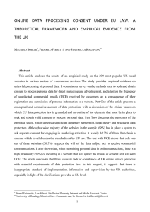 ONLINE  DATA  PROCESSING  CONSENT  UNDER ... THEORETICAL  FRAMEWORK  AND  EMPIRICAL  EVIDENCE ...