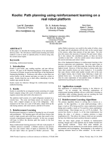 Koolio: Path planning using reinforcement learning on a real robot platform